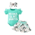 thumbnail image 1 of Mikilon 0-12 Months Baby Summer Sets Round Neck Short Sleeve Blouse + Plaid Skirts, 1 of 8