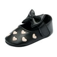 thumbnail image 1 of Fesfesfes 0-15 Months Baby Girls Princess Shoes Cute Solid Color Soft Leather Bow Shoes, 1 of 5