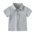 thumbnail image 1 of Mikilon 3-8 Years Boys' Short Sleeve Dress Shirt Casual Button Down Print Beach Blouses, 1 of 8