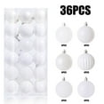 thumbnail image 1 of Mikilon 36ct Christmas Ball Ornaments Shatterproof Christmas Ornaments Set Decorations for Xmas Tree Balls 40mm/1.57" (1.57'', White), 1 of 4