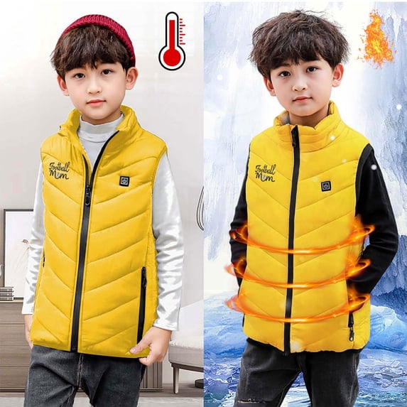 Mikilon 4-14 Years Boy's and Girl's Heated Vest, Rechargeable Lightweight Heating Vest Warming for Hunting