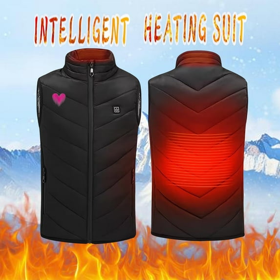 Mikilon 4-14 Years Kids Heated Vest, 3 in 1 Smart Controller, Lights-out Design, Lightweight Heating Vest (Battery Pack Not Included)