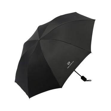 Mikilon Automatic Umbrella, Travel Umbrella Windproof Auto Open & Close, Collapsible Folding Small Compact Umbrella Black