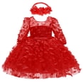 thumbnail image 1 of Mikilon Baby Girl Sequins Bowknot Butterfly Dress Infant Toddler Flower Girls Wedding Birthday Party Dresses, 1 of 4