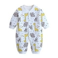 thumbnail image 1 of Fesfesfes Baby Onesie Cute Graphic Print Rompers Spring and Summer Comfortable Breathable Rompers Round Neck Short Sleeve Side Drawstring ‌Rompers ,Size 0 Month-9 Months, 1 of 4
