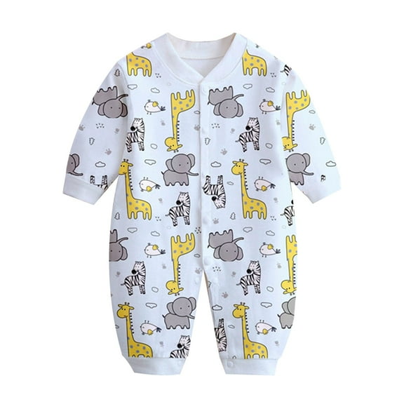 Fesfesfes Baby Onesie Cute Graphic Print Rompers Spring and Summer Comfortable Breathable Rompers Round Neck Short Sleeve Side Drawstring Rompers ,Size 0 Month-9 Months