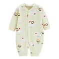 thumbnail image 1 of Mikilon Baby Side Snap Onesie Cute Graphic Print Rompers Spring and Summer Comfortable Breathable Rompers Round Neck Short Sleeve Side Drawstring ‌Rompers ,Size 0 Month-9 Months, 1 of 4
