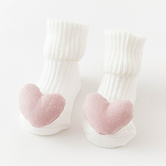 Mikilon Baby Socks Toddlers Non Slip Socks Little Girls Boys Cute Cartoon Cotton Crew Walking Grips Socks