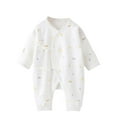thumbnail image 1 of Mikilon Babys Comfortable Spring and Fall Rompers Side Tied Rompers Adorable Graphic Print Round Neck Long Sleeve and Long Pants ‌Rompers ,Size 0 Month-6 Months, 1 of 3