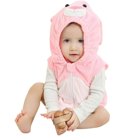 Mikilon Babys Cute Dinosaurs Rompers Casual Plus Velvet and Thicken ‌Rompers Comfortable Patchwork Color Rompers ,Size 3 Months-12 Months