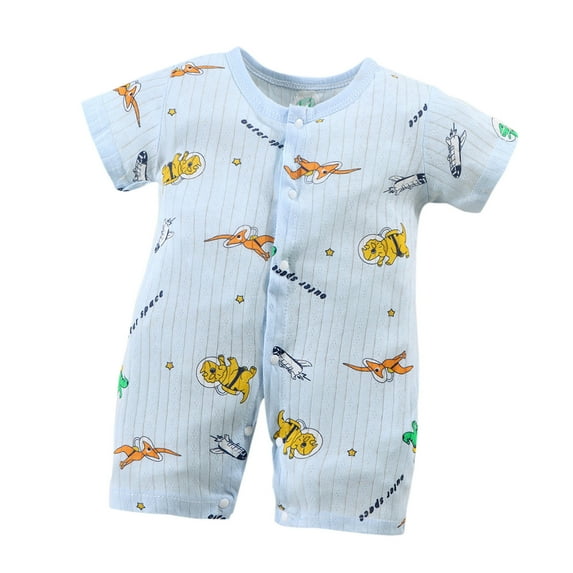 Fesfesfes Babys Girl and Boys Rompers Playful Adorable Graphic Printed Rompers Comfortable Button-Up Rompers ,Size 0 Month-8 Months