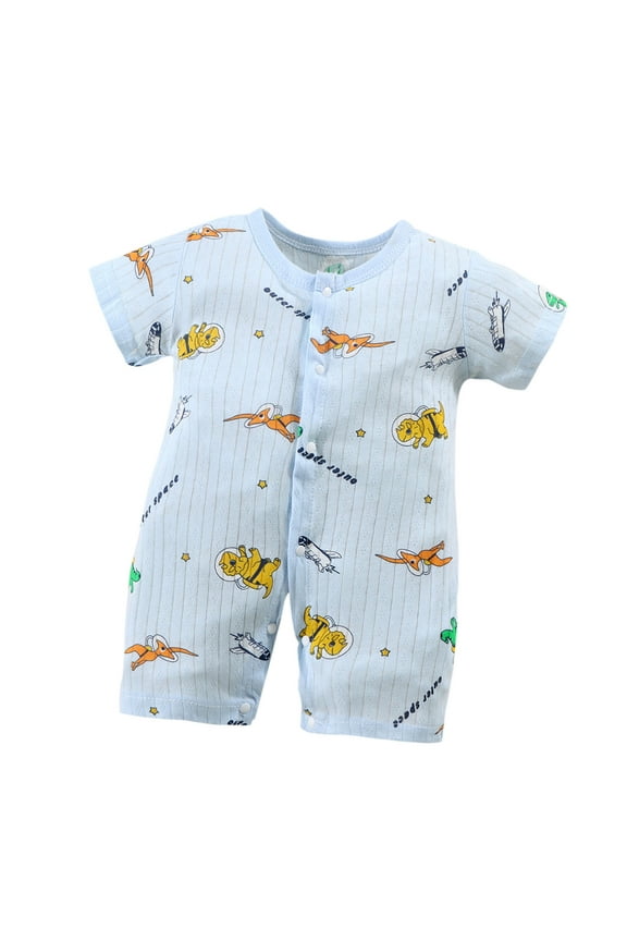 Babys Girl and Boys Rompers Playful Adorable Graphic Printed ‌Rompers Comfortable Button-Up Rompers ,Size 0 Month-8 Months