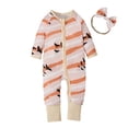 thumbnail image 1 of Mikilon Babys Patchwork Color Graphic Rompers Adorable Long Sleeve and Long Pants ‌Rompers Winter Thermal Loungewear Rompers ,Size 6 Months-3 Years, 1 of 2