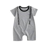 Mikilon Babys Rompers Round Neck Short Sleeve Rompers Comfortable Sweet Fashion Printed Rompers ,Size 0 Months-12 Months