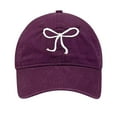 thumbnail image 1 of Mikilon Baseball Caps for Women Fashion Casual Bow Print Versatile Hats Soft-brimmed Adjustable Classic Sun Hats, 1 of 3