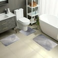 thumbnail image 1 of Mikilon Bathroom Rugs Sets 3 Pieces,Leaf Pattern Memory Foam Bath Mat Set,Toilet Mats,Non-Slip Absorbentb Rugs,Machine Washable,Dry Toilet Mat Sets for Bathroom Floor-Gray, 1 of 7