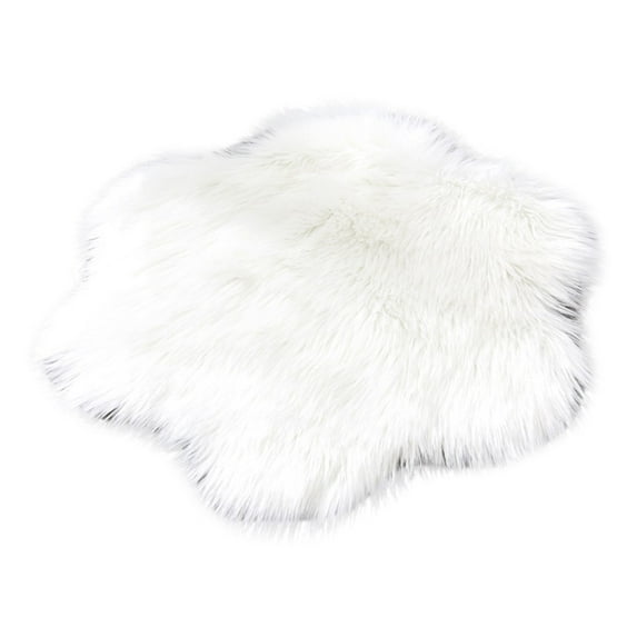 Bathroom Rugs Wool Imitation Sheepskin Rugs Faux Non Slip Bedroom Carpet Mats White