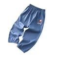 thumbnail image 1 of Mikilon Boys Thin Long Pants Size 2-8 Years Patchwork Color Graphic Baggy Pants Spring and Summer Elastic Waist Pants, 1 of 3