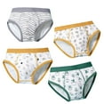 thumbnail image 1 of Mikilon Boys Underwear Size 8 Years Cute Graphic Print Comfortable Panties Summer Breathable Panties,4-Pack, 1 of 3