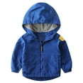 thumbnail image 1 of Fesfesfes Boys Windproof Jacket Solid Color Long Sleeve Hooded Zipper Jackets Outdoor Warm Jackets ,Size 3-7 Years, 1 of 2