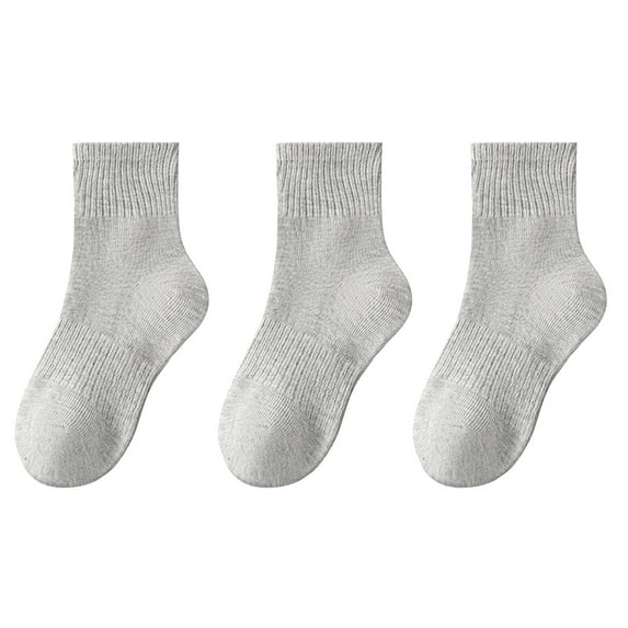 Fesfesfes Boys and Girls Socks Solid Color Cotton Short Tube Socks Comfortable Sweat Absorbent Socks