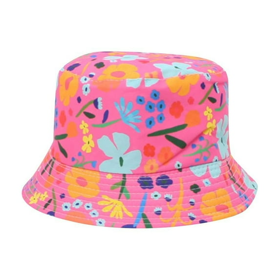 Fesfesfes Boys and Girls Wide Brimmed Basin Hats Cute Colorful Fisherman Hats Comfortable Fashion Sun Hats Can Double Be Worn