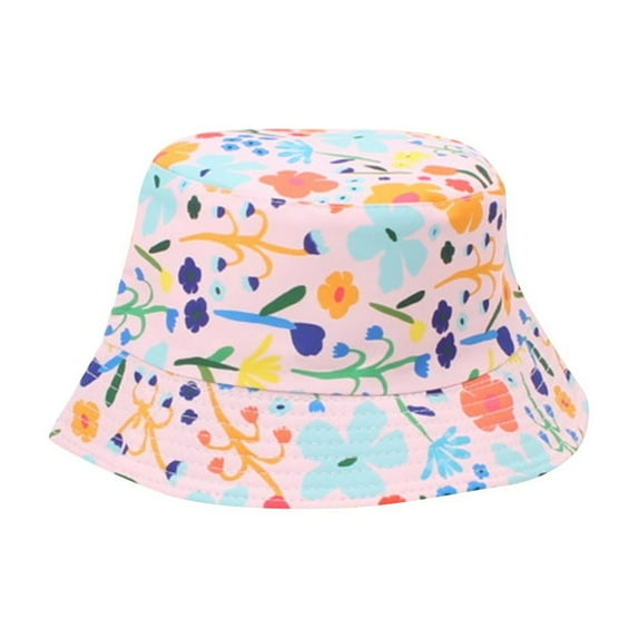Mikilon Boys and Girls Wide Brimmed Basin Hats Cute Colorful Fisherman Hats Comfortable Fashion Sun Hats Can Double Be Worn