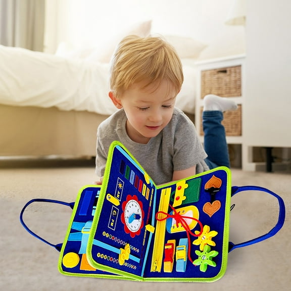 Mikilon Busy Board for Toddlers Girls Boys 1 2 3+ Years | Sensory Activity Board | Developing Fine Basic Dress Motor Skills | STEM Preschool Learning Travel Toys | Christmas Birthday Gift