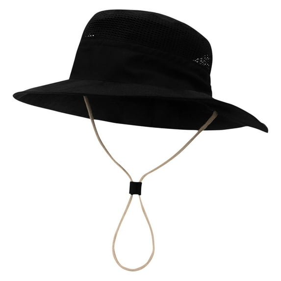 Mikilon Children Adjustable Sun Hats Solid Color Tulle Breathable Fisherman Hats Outdoor Drawstring Hats