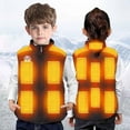 thumbnail image 1 of Mikilon Children Heated Vest Size 6-13 Years USB Intelligent Constant Temperature 13 Heating Zone Warm Jackets, 1 of 9