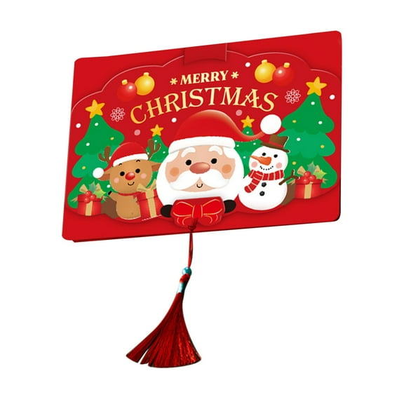 Christmas Decoration, Greeting Card , Christmas Eve Gift Message Card, Holiday Greeting Card, Red