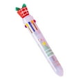 thumbnail image 1 of Mikilon Christmas Decorations 10 Color Christmas Ballpoint Pen Push Type Color Multifunction Marker 10 in 1 Multicolor Pen Christmas Gift 2ml I, 1 of 7