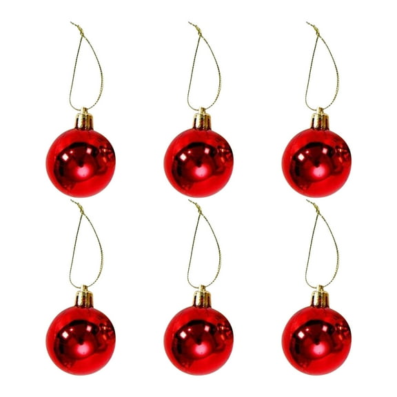 Christmas Decorations 6 PCS of Christmas Ball Ornaments Shatterproof Christmas Decorations Christmas Tree Wedding Party Decorations Ball, 8cm Plastic Red