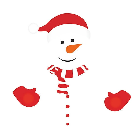 Christmas Decorations Christmas Decoration Snowman Expression Magnetic Refrigerator Sticker Holiday Decoration Garage Door Decoration Wall Sticker red