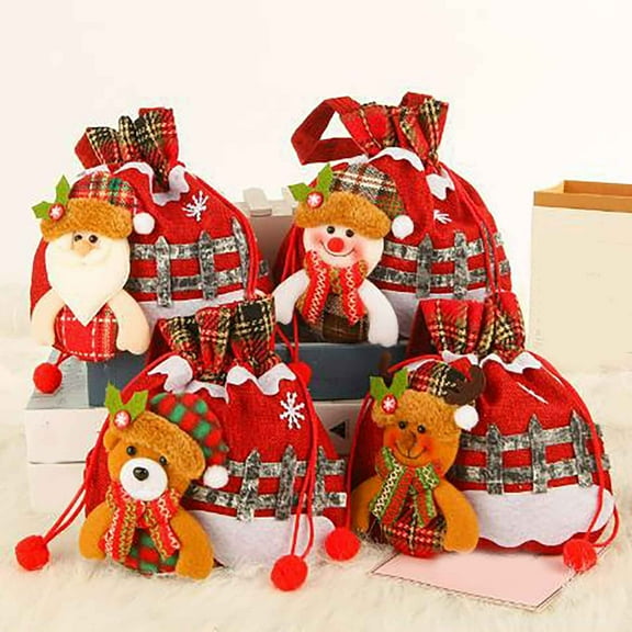Christmas Decorations Christmas Gift Bag Christmas Eve Non-woven Handbag Candy Small Gift Bag Decoration RD