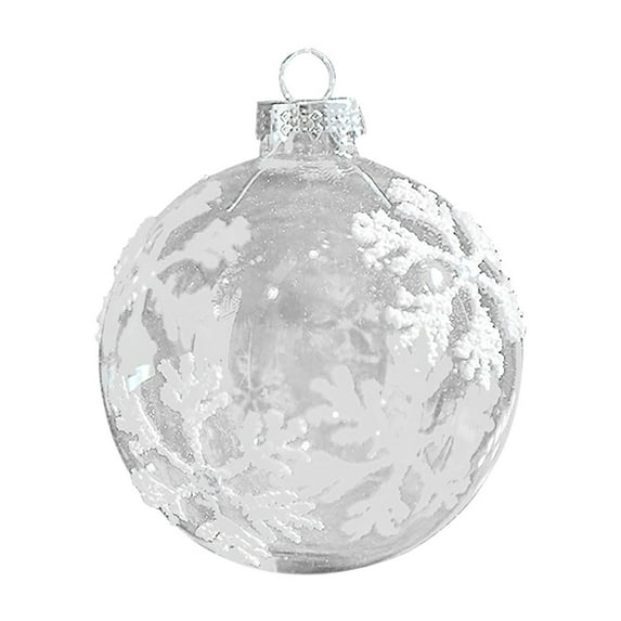 Mikilon Christmas Decorations Glass Transparent Christmas Globle Studded Sequin Decorative Globle Hanging Globle Christmas Tree Pendant glass A