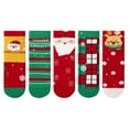 thumbnail image 1 of Mikilon Christmas Kids Cute Socks 5 Pairs Of Comfortable Todders Socks Winter Thicken Warm Short Socks, 1 of 3