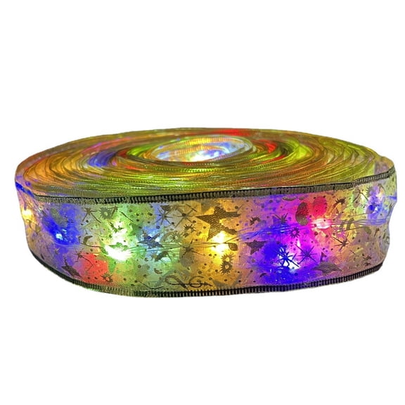 Mikilon Christmas Lights, Christmas Lights In 2022, Christmas LED Lights, A Double String Christmas Tree Decorated With Hot Ribbon Pendant, A