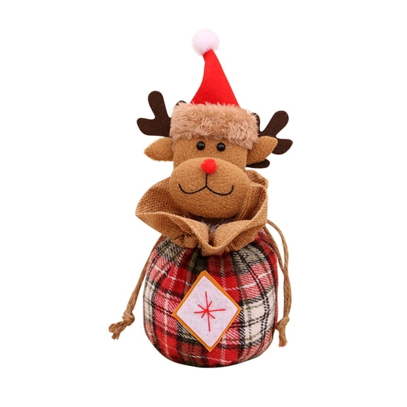 Christmas Ornament Decorations, Christmas Santa Snowman Gift Bag Candy Bag Christmas Eve Bag Storage Bag Decoration Pendant, C