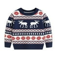thumbnail image 1 of Mikilon Christmas Pullover Sweaters for Kids Round Neck Long Sleeve Cute Graphic Print Knitted Tops ,Size 3-7 Years, 1 of 3