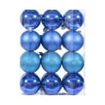 thumbnail image 1 of Mikilon Christmas Tree Decorations, 24PCS Christmas Tree Ornament Pendant Party Supplies Tree Hanging Plastic Ball 3cm/1.18in, Blue, 1 of 5