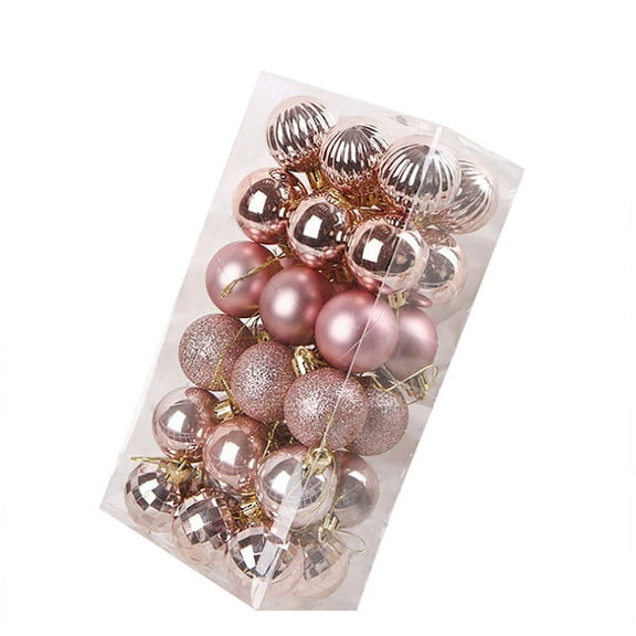 Christmas Tree Decorations, 40mm Christmas Xmas Tree Ball Bauble Hanging Home Party Ornament Decor 36PC, Hot Pink