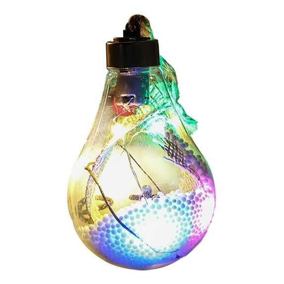 Christmas Tree Decorations, LED Decoration Transparent Christmas Ball Festival Pendant Gift Hollow Ball, D