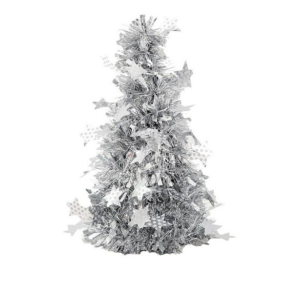 Christmas Decorations Home Ornaments, Creative Mini Table Top Christmas Tree Ornament Pentagram Christmas Decoration, Silver