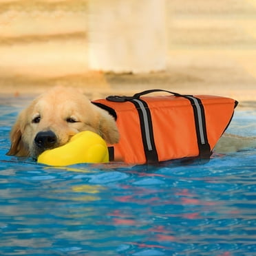 Mikilon Dog Life Jacket, Wings Dog Life Vest With Chin Float Rescue Handle for Small Medium Large Dogs, Adjustable High Visibility Flotation Pet Safety Swim Vest for Swimming Boating