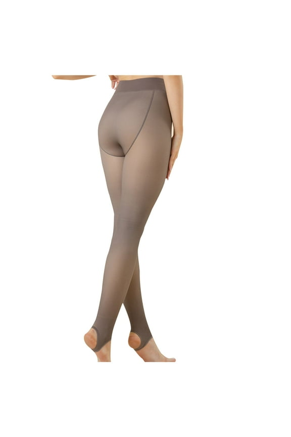 Mikilon Fashion Women Leggings Socks Conjoined Body High Elasticity Stocking Solid Color Long Socks