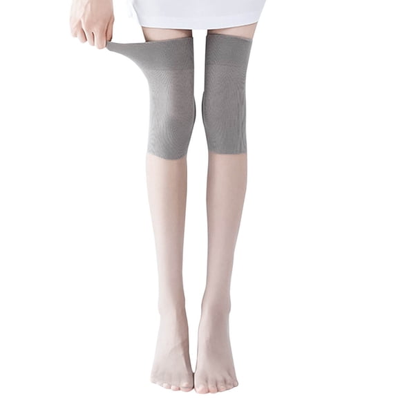 Mikilon Fashion Women Summer Socks Thin Style Knee Protection Patchowork Color Socks High Elasticity Over the Knee Long Stockings