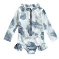 thumbnail image 1 of Mikilon Fashionable Girl Printed Zipper Swimsuit Cover Long Sleeved Beach Skirt, 1 of 3