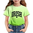 thumbnail image 1 of Fesfesfes Festive Kids' St. Patrick's Day Shamrock Print Tee Soft Cotton Round Neck Short Sleeve Top for Boys and Girls 3-14 Years Casual Holiday T Shirt and Everyday Wear(Mint Green,5 Years), 1 of 5