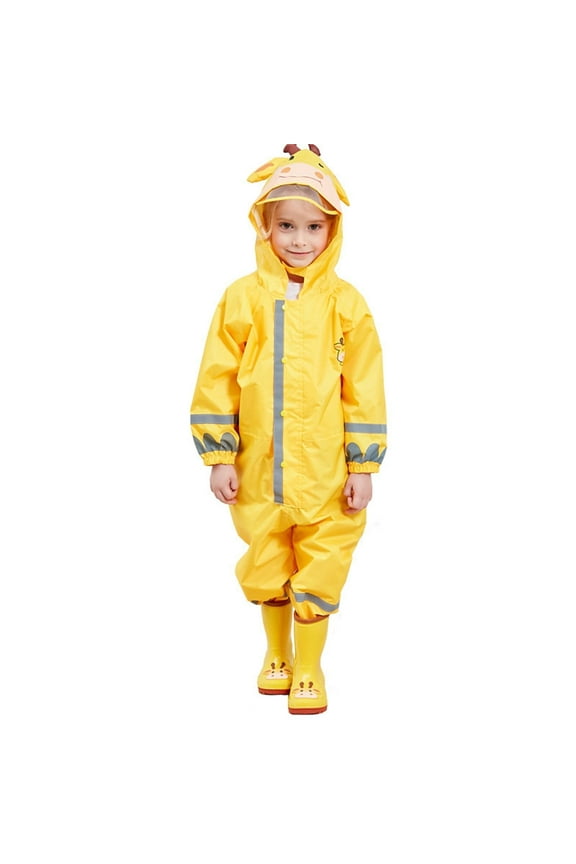 Mikilon Giraffe Rain Ponchos, Rain Ponchos Raincoats with Hood for Family, Raincoat with rain pants Multicolor